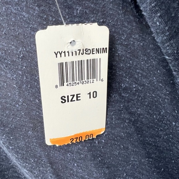 CUT25 BY YIGAL AZROUEL DENIM BLUE SILK/VISCOSE OPEN ASYMMETRICAL CARDIGAN - Picture 14 of 16